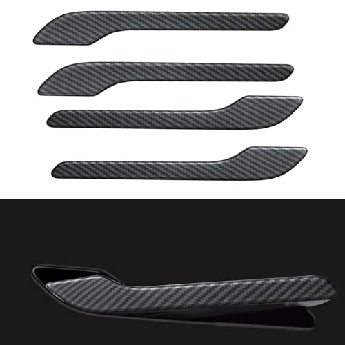 Door Handle Cover FIt for Tesla Model 3/Model y 2017-2025,Carbon Fiber Door Handle Wrap for Tesla Protection Accessories (Matt Carbon Fiber Pattern) - color: Matt Carbon Fiber Pattern（ABS）