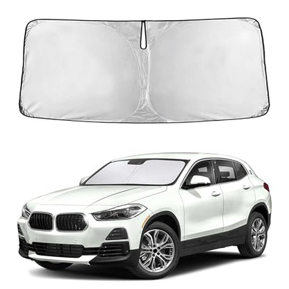 EcoNour Windshield Sunshade Compatible for BMW X2 2018-2021 2022 2023, Sun Visor for Front Windshield & Window Sun Shade Cover, UV Heat Blocker & Protector, Car Accessories - size: For BMW X2 (2018-2023)