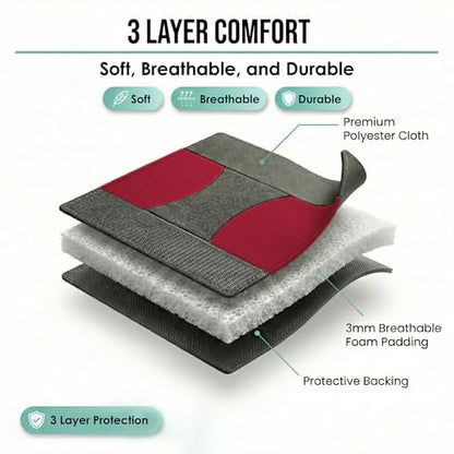FH Group FB050102 Flat Cloth Seat Covers (Burgundy) Front Set – Universal Fit for Cars Trucks & SUVs - color: Burgundy, style: Seat Cover Front Set