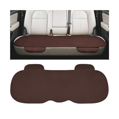 Car Back Seat Cover, Anti-Slip Long Comfortable Vehicle Rear Chair Protectors with Storage Pocket, Breathable Automotive Back Bench Cushion Pad, Universal for SUV Sedan Truck (Coffee) - color: Coffee