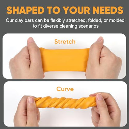 TEAWOO Car Clay Bar 4 Pack 400g, Premium No Scratch Magic Clay for Car Wash, Auto Detailing Cleaner for Auto, SUV, RV, Truck & Glass - size: 4 count