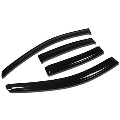Auto Dynasty 4Pcs Tape-On Window Visor Rain Guard Compatible with 2000-2005 Echo 4-Door, Rain Shields Vent Shade Wind Deflector, Acrylic - size: 00-05 Toyota Echo 4-Door