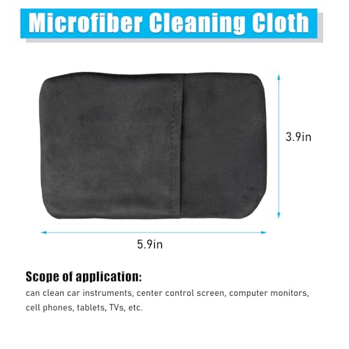 Ohleats Car Screen Cleaner, Microfiber Auto Screen Cleaning Pad, Foldable Touch Screen Cleaner Cloth for Vehicle Dashboard LCD Display, Interior Car Accessories - color: Long Square,2Pcs