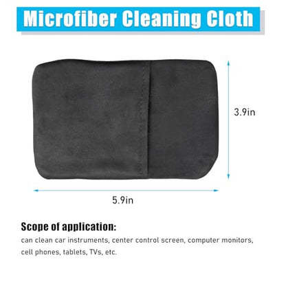 Ohleats Car Screen Cleaner, Microfiber Auto Screen Cleaning Pad, Foldable Touch Screen Cleaner Cloth for Vehicle Dashboard LCD Display, Interior Car Accessories - color: Long Square,2Pcs