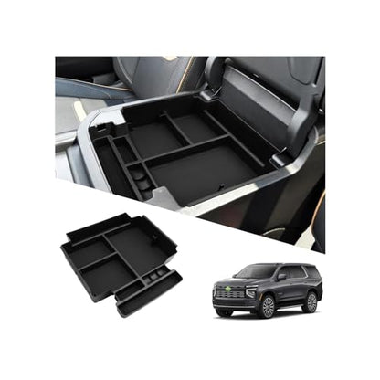 Ruiya 2026 GMC Yukon Denali Center Console Organizer Compatible with 2021-2026 Chevy Tahoe/Suburban(Premier/High Country) & Yukon/Yukon XL(Denali/Denali Ultimate)(Only Fit for Power Sliding Console) - color: 2021-2026 Chevy Tahoe/Suburban