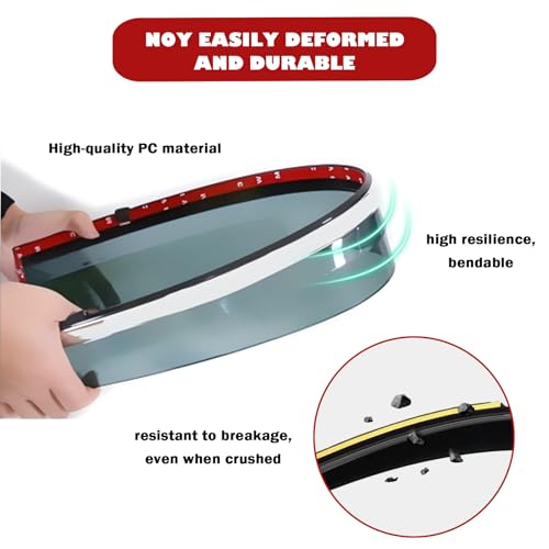 in-Channel Rain Guards 4-Piece Compatible with 2011-2019 Ford Explorer Window Visors Side Window Deflectors Shield Shade - size: 2011-2019 Ford Explorer