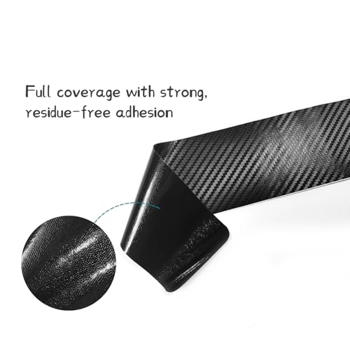 Bilisin 4PCS Car Door Sill Protector,3D Carbon Fiber Anti-Scratch Auto Threshold Cover Strips,Universal Door Entry Edge Guard Protectors for Car SUV Truck Interior Accessories(Black)
