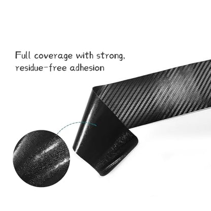 Bilisin 4PCS Car Door Sill Protector,3D Carbon Fiber Anti-Scratch Auto Threshold Cover Strips,Universal Door Entry Edge Guard Protectors for Car SUV Truck Interior Accessories(Black)