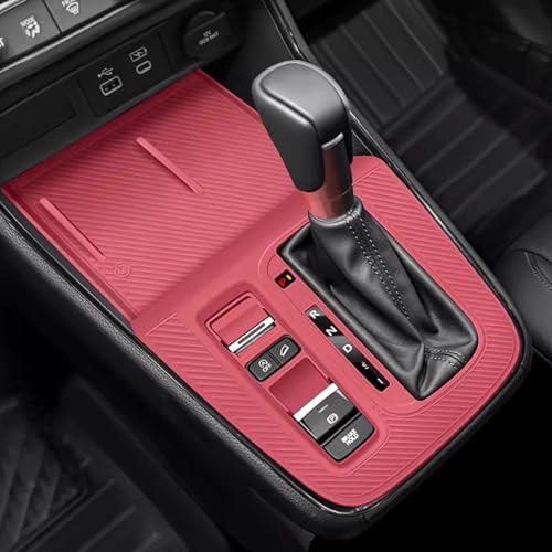 Temmis Center Console Silicone Organizer Wrap for Honda CRV 2023-2026 (Gasoline & Hybrid), Full-Wrap Center Consel Electrostatic adsorption Cover for Honda CRV-Red - color: Red for Gasoline Version