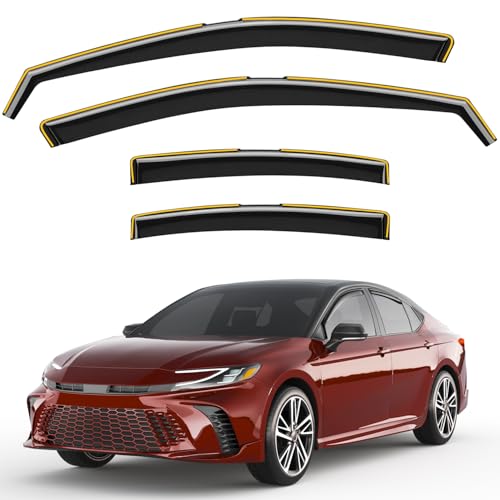 in-Channel Window Rain Guards Fit for Toyota Camry 2025 2026, Extra Durable Window Visors Window Deflectors Vent Visors Vent Shades Car Accessories-4 pcs 2-Q14 - size: Fit for 2025-2026 Toyota Camry
