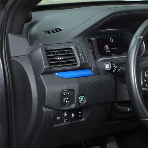 Dashboard Panel Cover Trim for Honda Pilot 2016-2022/ Passport 2019-2025/ Ridgeline 2016-2020 Accessories, Center Console Panel Strip Trim, Center Console Upper Center Pillar Trim, ABS (Blue) - color: Blue