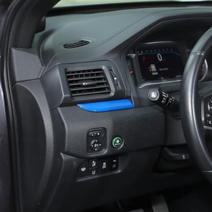 Dashboard Panel Cover Trim for Honda Pilot 2016-2022/ Passport 2019-2025/ Ridgeline 2016-2020 Accessories, Center Console Panel Strip Trim, Center Console Upper Center Pillar Trim, ABS (Blue) - color: Blue