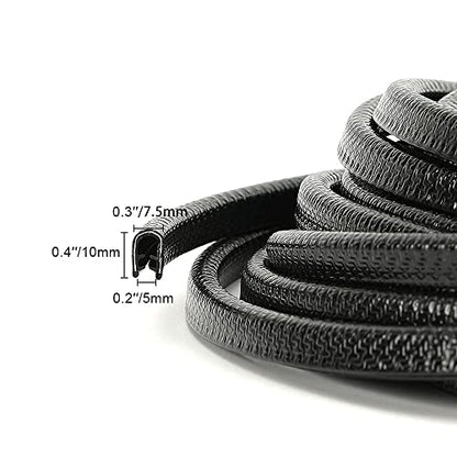 Winunite 16.4ft (5m) Car Door Edge Guards Black – Rubber, No Glue, U-Shaped, Built-in Metal Clips, Fits Most Vehicles, Fade-Resistant, Scratch- and Chip-Resistant – Reduces Dings in Parking Lots - color: black, size: 16-2/5Ft