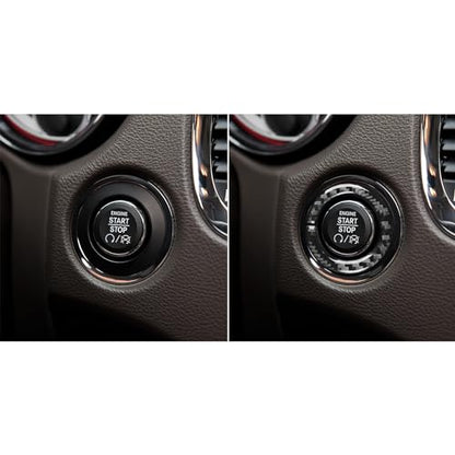 NVCNX Real Premium Carbon Fiber Accessories for Dodge Durango 2011-2020 2012 2013 2014 2015 2016 2017 2018 2019 Car Dash Push Engine Start Stop Button Ring Cover Interior Trim Sticker Decal 1PC - color: 2011-2020 Dash Push Engine Start Button Trim