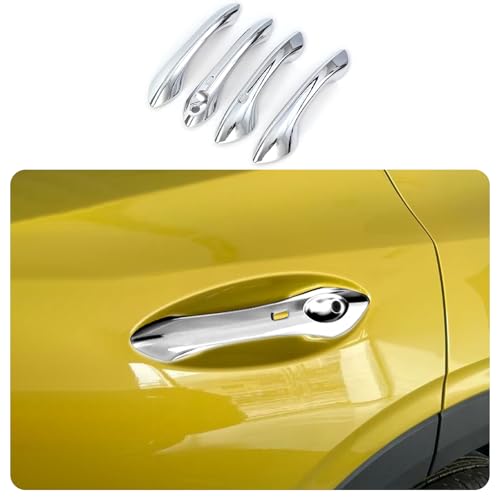 Car Accessories Fit for Chevrolet TRAX 2024 2025 2026 Exterior Door Handle Cover Trims (with Smart Holes:Chrome) 4PCS ABS - color: With Smart Holes:Chrome