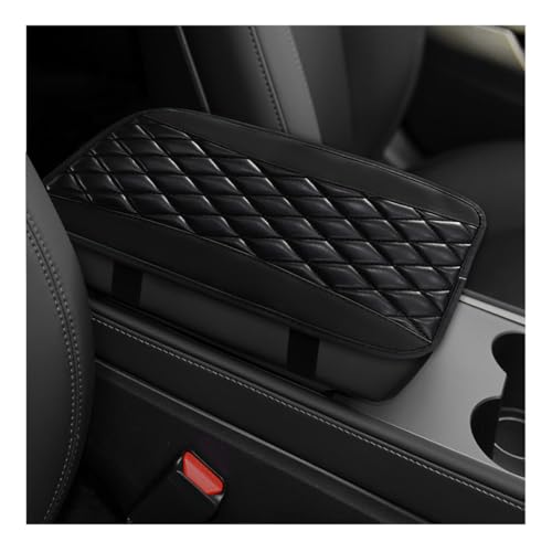 Car Center Console Cushion Pad, 12.6"×7.5" Waterproof Leather Armrest Seat Box Cover Protector, Soft Comfortable Anti-Scratch Arm Rest Console Pad for Most Cars Trucks SUVs (Black) - color: Black