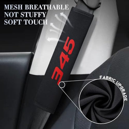 2PCS Seat Belt Covers Seatbelt Pad Strap Shoulder Pad Suit for Dodge Challenger Durango SRT 345 Car Accessories - color: Seat Covers-345