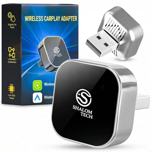 Wireless CarPlay Adapter Compatible with Apple and Android, 2 in 1 Wired to Wireless Adapter, 5.8GHz WiFi, Bluetooth 5.3, Plug and Play for Factory Wired CarPlay Cars - 2026 (Silver) - color: Silver