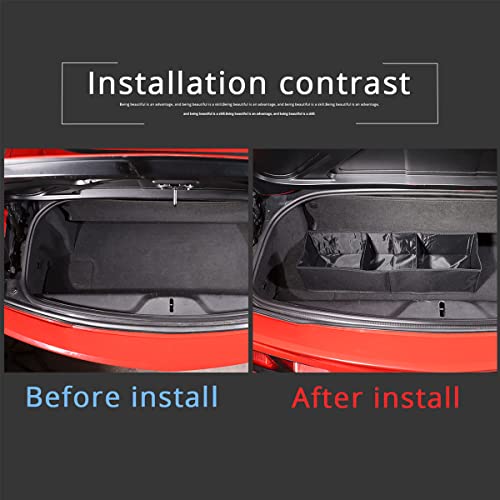 Sekhyna Large Trunk Organizer Compatible with Corvette C7 Stingray 2014-2019,Large-Capacity Collapsible Storage Bag Keeps Your Trunk Clean and Tidy