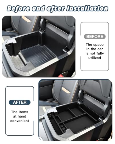 Ruiya 2026 GMC Yukon Denali Center Console Organizer Compatible with 2021-2026 Chevy Tahoe/Suburban(Premier/High Country) & Yukon/Yukon XL(Denali/Denali Ultimate)(Only Fit for Power Sliding Console) - color: 2021-2026 Chevy Tahoe/Suburban