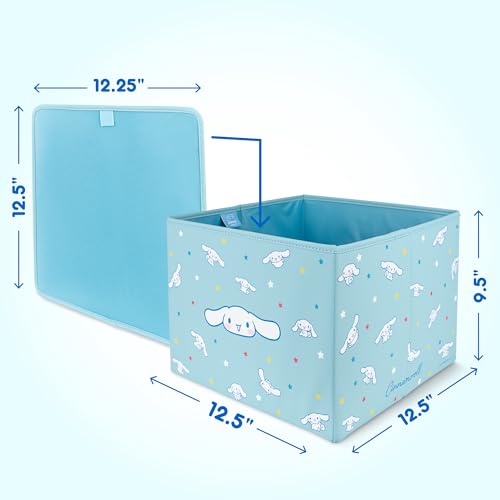 Sanrio Cinnamoroll Car Trunk Organizer and Storage Bin - Collapsible Simple Compartment Convenient Heavy Duty, Fold Up for Easy Storage Box, Automotive Seat Cargo Groceries Tools - 12.5L x 12.5W x 9H - style: Organizer Cinnamoroll
