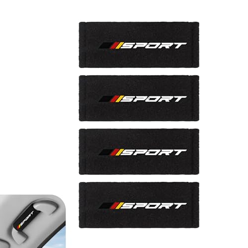 4 PCS Car Inside Door Handle Protector, Sport Style Car Roof Grab Handle Protective Cover, Wear-Resistant & Sweat-Absorbing Door Handles Cover, Universal for Most Cars