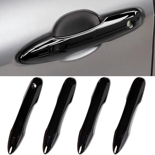 No Adhesive Snap-on Car Door Handle Cover Protector Compatible for Toyota 2018-2020 2021 2022 2023 2024 2025 2026 Camry 2019-2026 Corolla 2019-2022 Avalon 2016-2026 Prius 2020-2024 Venza Accessories - color: 1. Glossy Black