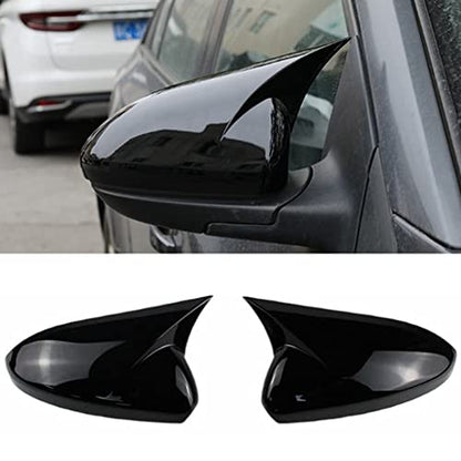 for Chevrolet Cruze 2009-2012 Side Wing Rear View Mirror Covers ABS Trim With OX Horn Car Styling (gloss black) - style: Black