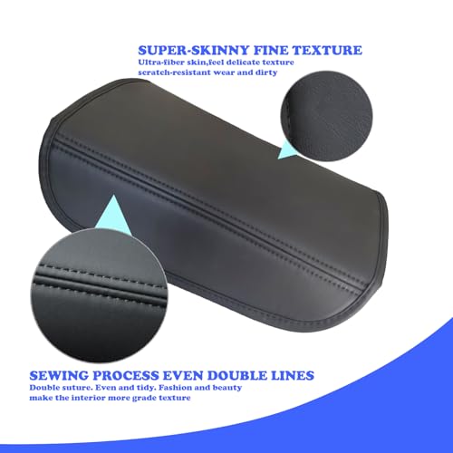 Tesla Armrest Cover for Model 3 (2017–2024) & Model Y (2020–2024), Soft Padded Center Console Armrest Protector, Comfortable Elbow Support, Easy Install, Black