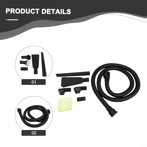 Car Interior And Household Vacuum Cleaning Kit With 1.5 M Hose, Extra Long Crevice Nozzle, Bristle Brushes And Cloth, For 2.863-304.0(7-piece set)