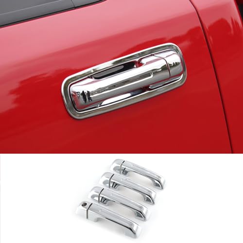 Car Accessories Fit for Dodge Ram 1500 2025 2024 2023 2022 2021 2020 2019 Door Handle Cover Trims （Chrome Silver W/O Smart Hole ABS 8PCS - color: Chrome Silver W/O Smart Hole