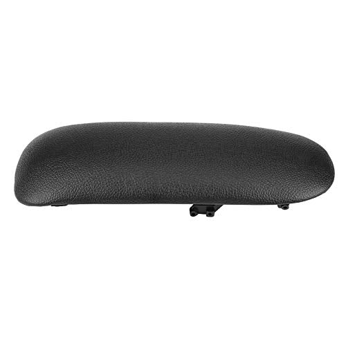 Qiilu Center Console,Artificial Leather & Plastic Black Center Console Armrest Lid Cover Pad for