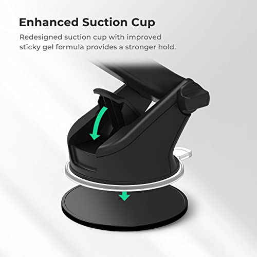 iOttie Easy One Touch Signature Dashboard & Windshield Universal Car Mount Phone Holder Desk Stand with Suction Cup Base and Telescopic Arm for iPhone, Samsung, Google, More Smartphones - style: Signature
