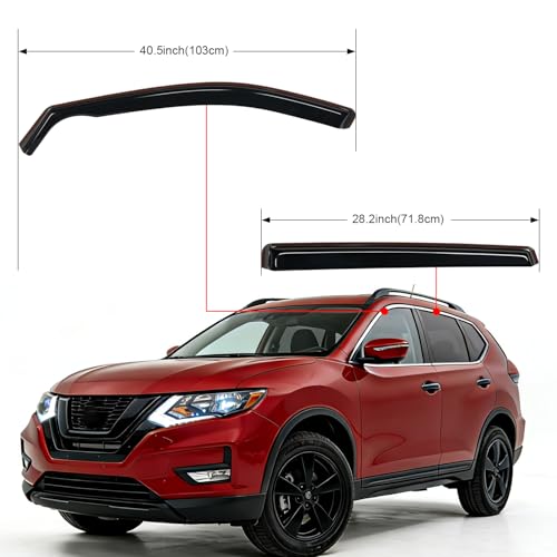 Nilight in Channel Rain Guards for Nissan Rogue S SV SL(Not fit Sport Model) 2014-2020 Original Window Deflectors, Vent Window Visors-4PCS - size: Nissan Rogue 2014-2020