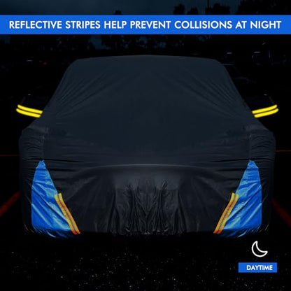 Car Cover Waterproof All Weather, 6 Layers Outdoor Full Exterior Cover Rain Sun UV Snowproof Protection with Zipper Cotton, Mirror Pocket for Ford F-150 Raptor - style: Ford F-150 Raptor