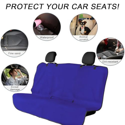 DXNQ Car Towel Seat Cover, Waterproof Sweating Non-Slip Premium Soft Towel Carseat Protector, Universal Machine Washable Car Truck SUV Front Seat Cover for Gym Workout Beach Hiking (Blue, Rear) - color: Blue, 1pc, Rear