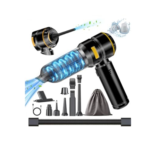WINWEND Car Vacuum Cleaner High Power - 22000PA Portable Cars Vacuum 4 in 1 Compressed Air Duster & Air Blower & Pump Hand Held Vacuum Cordless with Brushless Motor for Car Home Office Black - color: Black