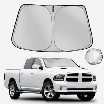 Windshield Sun Shade for 2010-2025 2026 Dodge RAM 2500 3500 Foldable Sun Sunshade for Car Front Window Blocks UV Rays and Heat Automotive Interior Protector Custom Fit Accessories - size: for 2010-2026 Dodge RAM 2500 3500