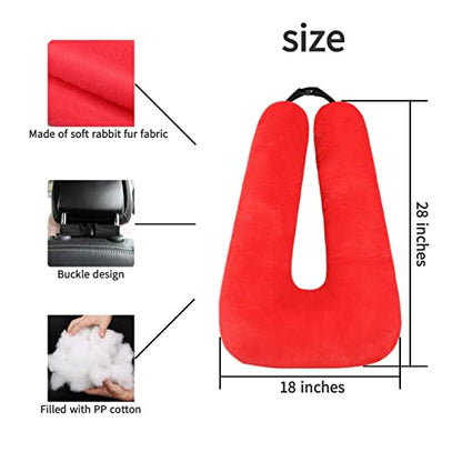 FHSGGP Travel Pillow Car Pillow Kid Car Sleeping The Sleeping Aid for Adults and Kids on Road Trips Kids Travel Pillow Red - color: A-red