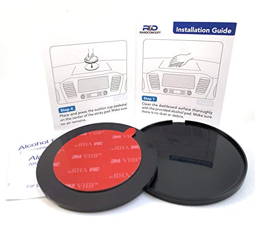 80mm Adhesive Dashboard Pad Mounting Disk with Adhesive for Suction Cup Phone Mount & for Garmin GPS Suction Mount | 3.15" Wide Diameter 2 Pcs - size: 80mm