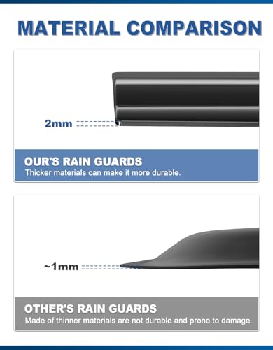 Out-Channel Window Rain Guards Fit for 2004-2014 Ford F150 Extended Cab&SuperCab, Extra Durable Window Visors Vent Visors Vent Shades Wind Deflector Dark Smoke Car Tape-on with Thicker 4PCS - size: 2004-2014 Ford F150 Extended Cab & SuperCab
