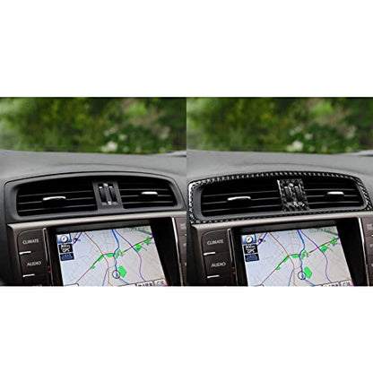 NVCNX Real Premium Carbon Fiber for Lexus IS250 is 250 IS350 2009-2013 / IS250C IS350C 2010-2015 2011 2012 2013 2014 Accessories Car Dashboard Center Air Vent Frame Cover Interior Trim Sticker 2PCs - color: Center Air Vent
