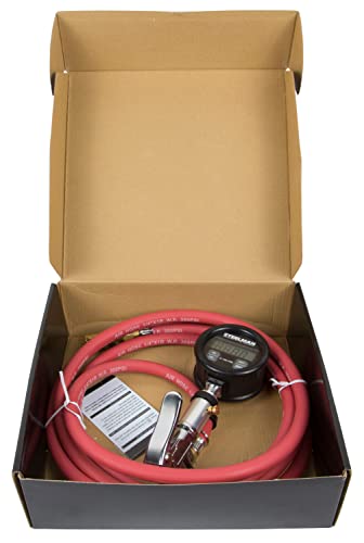 Steelman Digital Pressure Gauge Tire Inflator with 10-Foot Pneumatic Whip Hose, 0-150 PSI, Protective Casing - size: 10-Foot Hose
