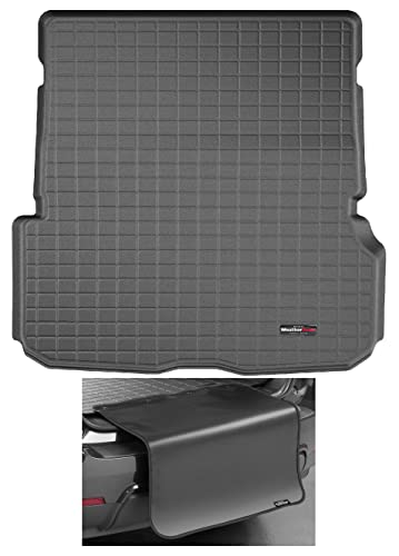 WeatherTech Cargo Trunk Liner with Bumper Protector for Mercedes AMG GLS 63 SUV, GLS SUV, AMG GLS 63 - Behind 2nd Row w/Bumper Protector (401329SK), Black - color: Black