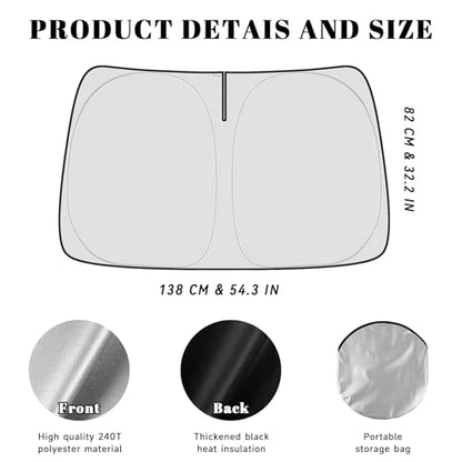 Car Windshield Sun Shade for Subaru 2014-2018 Forester Accessories (OEM Design) Reflective Foldable Heat Insulation Sunshade for Ultimate Protection - size: for Subaru 2014-2018 Forester
