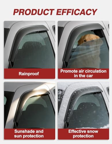 Outside-Mount Window Rain Guards Fit for 2018-2024 Chevy Equinox Extra Durable Window Visors Wind Deflector Dark Smoke Vent Shades Car Tape-on with Thicker 4PCS - size: Fit for 2018-2024 Chevy Equinox