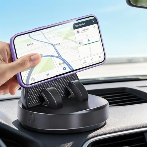 Car Dashboard Phone Mount 360° Rotatable,Adhesive Auto Phone Holder,Center Console Car Mount,Dashboard Phone Stand for All Smartphones(1PC,ZJ04)