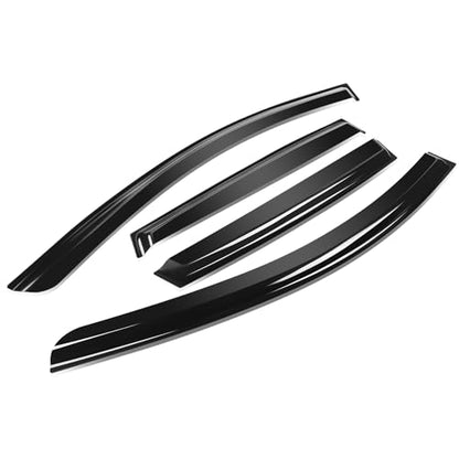 Auto Dynasty Window Visors Compatible with 2015-2023 Nissan Murano, 4Pcs Front & Rear Tape-On Window Vent Visor Deflectors Rain Guard, Glossy Dark Smoke - size: 15-23 Nissan Muran