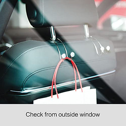 4 Pack Bling Car Hooks - Universal Car Headrest Hooks, Stainless Steel Car Seat Hooks for Women Bags & Purses (Silvery) - color: 4 Silvery
