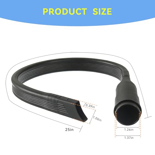 25" Flexible Vacuum Crevice Tool Attachment for 1-1/4" (32mm) & 1-3/8" (35mm) Hoses Universal Fit Vacuum Accessories